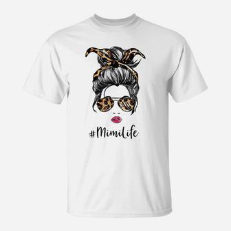 Womens Classy Mimi Life With Leopard Pattern Shades T-Shirt | Crazezy