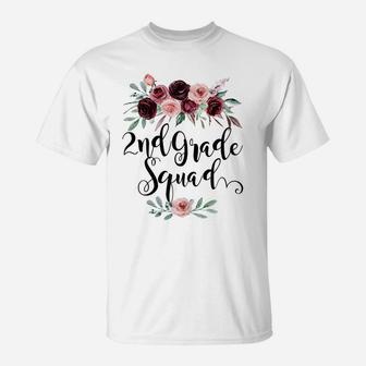 Womens Cute Back To School Team Gift For Teacher 2Nd Grade Squad T-Shirt | Crazezy