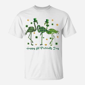 Womens Happy St Patrick's Day Flamingo Lover Funny Gift Raglan Baseball Tee T-Shirt | Crazezy AU