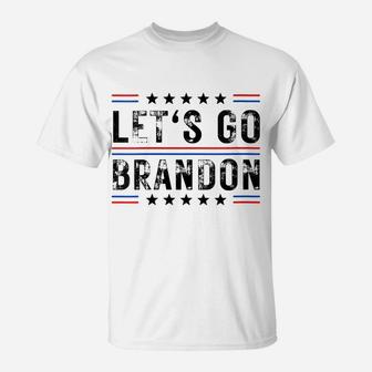 Womens Lets Go Brandon Tee Funny Trendy Sarcastic Let's Go Brandon T-Shirt | Crazezy