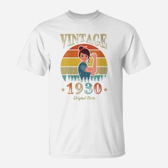 Womens Made In 1930 92Th Birthday 92 Years Old Vintage Women T-Shirt | Crazezy DE
