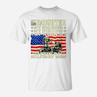 Womens My Daughter My Soldier Hero Proud Military Mom Army Mother T-Shirt | Crazezy
