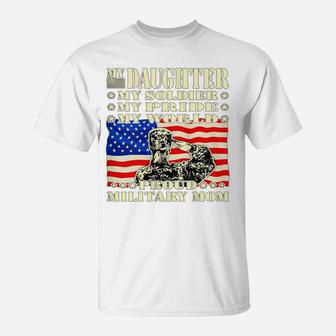 Womens My Daughter My Soldier Hero Proud Military Mom Army Mother T-Shirt | Crazezy CA