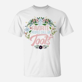 Womens My Favorite People Call Me Toots, Xmas Momgrandma T-Shirt | Crazezy UK