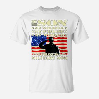 Womens My Son My Soldier Hero Proud Military Mom Army Mother Gifts T-Shirt | Crazezy AU