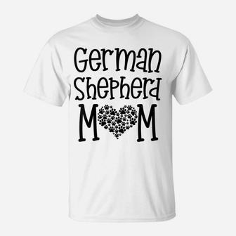 Womens Proud Germand Shepherd Mom Dog Breed Funny Gsd Mama Gift T-Shirt | Crazezy AU