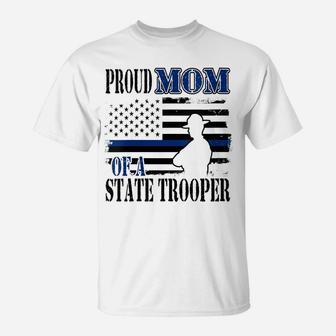 Womens Proud Mom Of A State Police Officer T-Shirt | Crazezy UK