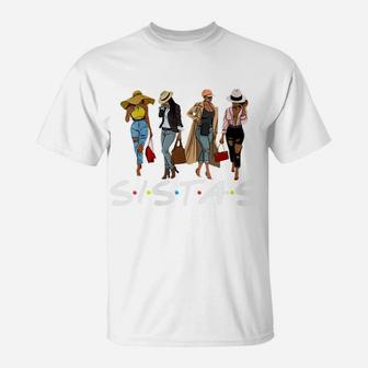 Womens Sistas Afro Women-Together Friend Black Girl Pride Gift T-Shirt | Crazezy DE
