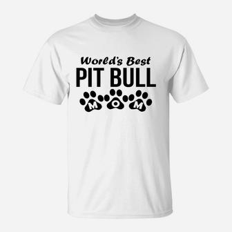 World's Best Pit Bull Mom T-Shirt - Thegiftio UK
