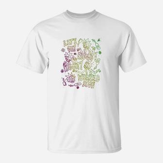 Wrecked Neon Sketches T-Shirt | Crazezy