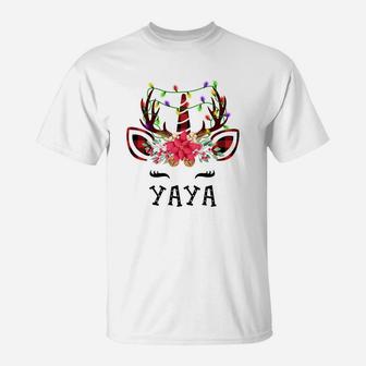 Yaya Reindeer - Christmas Gift For Grandma Sweatshirt T-Shirt | Crazezy CA