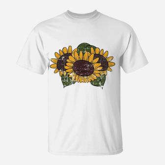 Yellow Flower Blossom Nature Hippie Beautiful Sunflower T-Shirt | Crazezy