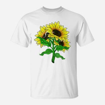 Yellow Flower Florist Floral Blossom Sunshine Sunflower T-Shirt | Crazezy