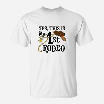 Yes This Is My 1St Rodeo Cowboy Hat With Red Band T-Shirt | Crazezy CA
