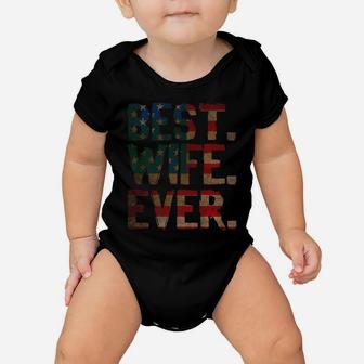 4Th Of July Usa Mother's Day Gift - Best Wife Ever Baby Onesie | Crazezy AU