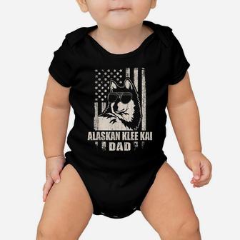 Alaskan Klee Kai Dad Cool Vintage Retro Proud American Baby Onesie | Crazezy