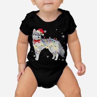 Alaskan Klee Kai Dog Christmas Light Xmas Mom Dad Gifts Sweatshirt Baby Onesie | Crazezy DE
