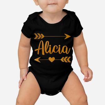 Alicia Personalized Name Funny Birthday Custom Mom Gift Idea Baby Onesie | Crazezy