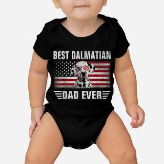 American Flag Best Dalmatian Dad Ever Tee Dog Dad Baby Onesie | Crazezy AU