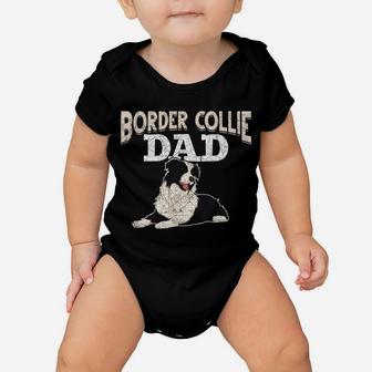 Animal Dad Fathers Day Dog Lover Men Border Collie Sweatshirt Baby Onesie | Crazezy DE