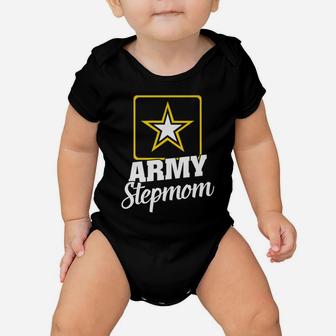 Army Stepmom Soldier Lover Pocket Star Graduation Vet Day Baby Onesie | Crazezy