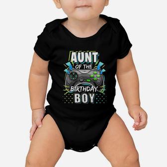 Aunt Of The Birthday Boy Matching Video Game Baby Onesie | Crazezy