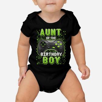 Aunt Of The Birthday Boy Matching Video Game Birthday Gift Baby Onesie | Crazezy UK