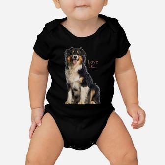 Australian Shepherd Shirt Aussie Mom Dad Love Dog Pet Tee Baby Onesie | Crazezy AU