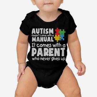 Autism Awareness Mom Dad Parents Autistic Awareness Baby Onesie - Monsterry DE