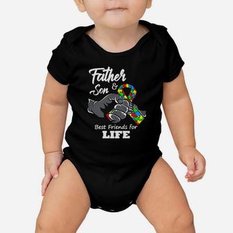 Autism Best Friends For Life Father And Son Baby Onesie - Monsterry AU