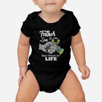 Autism Father Son Best Friends For Life Baby Onesie - Monsterry