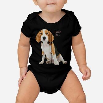 Beagle Shirt Beagles Tee Love Is Dog Mom Dad Puppy Pet Cute Zip Hoodie Baby Onesie | Crazezy DE