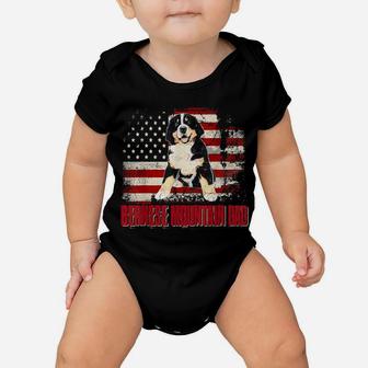 Bernese Mountain Dad American Flag 4Th Of July Dog Lovers Baby Onesie | Crazezy CA