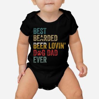 Best Bearded Beer Lovin’ Dog Dad Ever-Best For Dog Lovers Baby Onesie | Crazezy AU