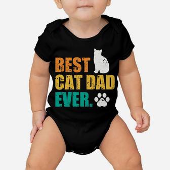 Best Cat Dad Ever Cat Lover Pet Owner Retro Vintage Baby Onesie | Crazezy