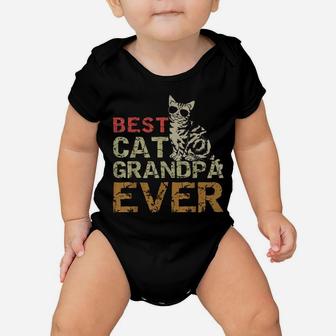 Best Cat Grandpa Ever Shirt Funny Cat Lover Gift Tee Baby Onesie | Crazezy DE