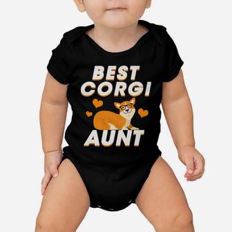 Best Corgi Aunt Funny Dog Lover Baby Onesie | Crazezy