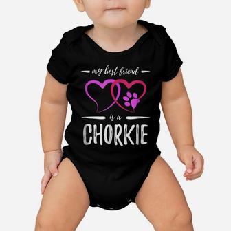 Best Friend Chorkie Shirt Funny Dog Mom Gift Idea Baby Onesie | Crazezy CA