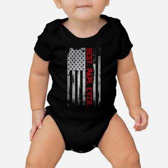 Best Papi Ever American Usa Flag Father’S Day Gift For Papi Baby Onesie | Crazezy DE