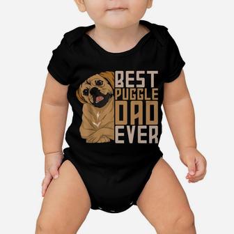 Best Puggle Dad Ever Cute Animal Dog Owner Puggle Baby Onesie | Crazezy