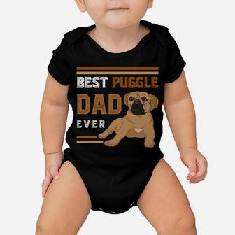 Best Puggle Dad Ever Cute Pet Animal Dog Lover Puggle Baby Onesie | Crazezy DE