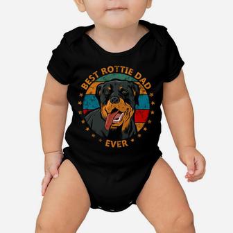 Best Rottie Rottweiler Dad Ever Cute Dog Lover Vintage Baby Onesie | Crazezy DE