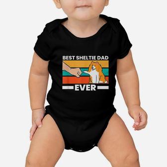 Best Sheltie Dad Ever Sheepdog Papa Baby Onesie | Crazezy AU