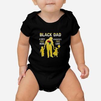 Black Dad A Son's First Hero Baby Onesie | Crazezy UK
