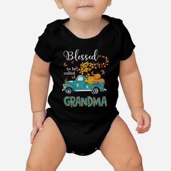 Blessed To Be Called Grandma Shirt Love Flower Truck Sweatshirt Baby Onesie | Crazezy UK