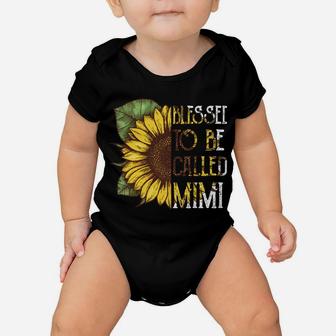 Blessed To Be Called Mimi Sunflower Grandma Gifts Christmas Baby Onesie | Crazezy UK