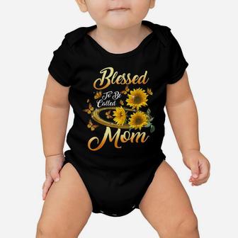 Blessed To Be Called Mom Sunflower Mothers Day Baby Onesie | Crazezy