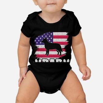 Blue Heeler Dad Dog Lover American Us Flag Sweatshirt Baby Onesie | Crazezy