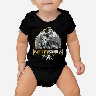 Brothersaurus Brother Dinosaur Fathers Day Gift Sister Shirt Baby Onesie | Crazezy CA