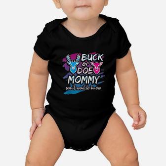 Buck Or Doe Mommy Gender Reveal Baby Party Announcement Gift Baby Onesie | Crazezy DE